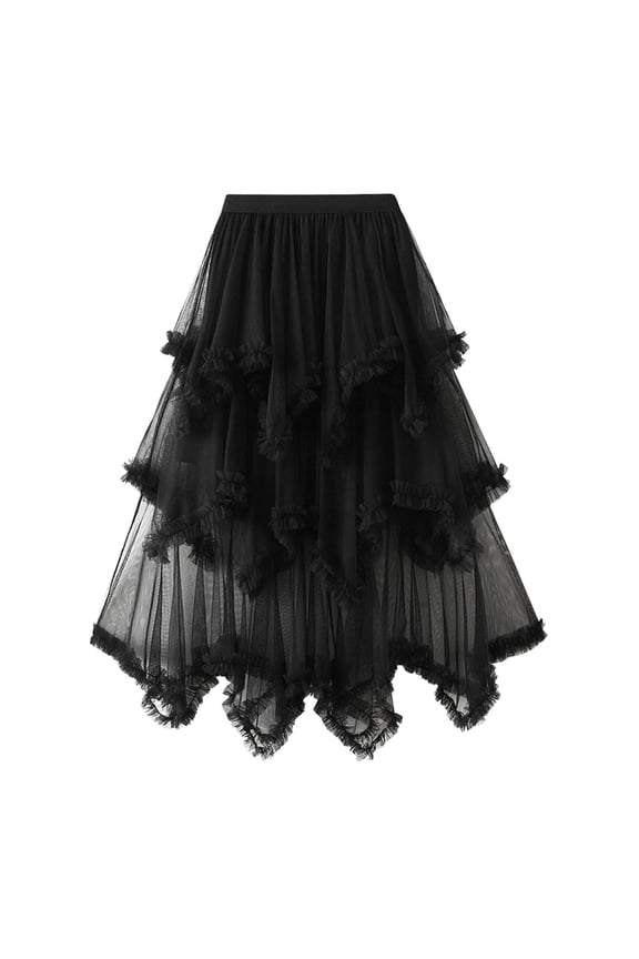 Spring Elastic Women Mesh Solid Skirt A Line Color Waist Long Skirt High Skirt Skirt Girls Christmas Skirt Belly Fringe Skirt Midi Skirt Petite Skirts for Women Christmas Skirt Cheer Skirt Alt Skirts