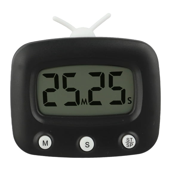 Spring Electronic Timer Kitchen Digital Timer Learning Cooking Countdown Screen Timer Is black