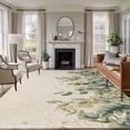 thumbnail image 1 of Spring Eucalyptus Area Rug 8x10 Washable Rug Non Slip Summer Botanical Leaves Beige Watercolor Large Area Rug Soft Stainresistant Indoor Floor Carpet for Living Room Bedroom Home Office Dining Room, 1 of 8
