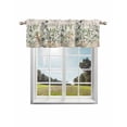 thumbnail image 1 of Spring Eucalyptus Coastal Curtain Valance for Windows/Living Room/Kitchen/Bathroom/Café, Short Rod Pocket Tier Curtain Window Treatment Panel Starfish Summer Shell Topper Curtain 42''x12'', 1 of 6