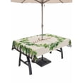 thumbnail image 1 of Spring Eucalyptus Leaves Outdoor Tablecloth - 52x70 Inch Rectangle Dining Table Cover, Farmhouse Botanical Burlap Paid Waterproof Outdoor Table Cloth with Umbrella Hole & Zipper for Picnic/Patio, 1 of 7