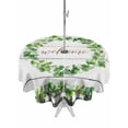 thumbnail image 1 of Spring Eucalyptus Leaves Outdoor Tablecloth - 60 Inch Round Dining Table Cover, Farmhouse Botanical Gray Wood Waterproof Outdoor Table Cloth with Umbrella Hole & Zipper for Picnic/Patio/Party, 1 of 7