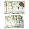 thumbnail image 1 of Spring Eucalyptus Leaves Placemats Set of 8 Green Summer Botanical Place Mats Indoor Wipeable Table Mats Washable Cloth Dining Table Placemats for Kitchen Holiday Party Home Decor 13x19 Inch, 1 of 9