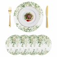 thumbnail image 1 of Spring Eucalyptus Leaves Round 15 Inch Placemats Set of 4, Green Summer Botanical HeatResistant Non Slip Place Mats for Dining Table, Wipeable Braided Kitchen Table Mats for Housewarming, 1 of 9