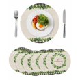 thumbnail image 1 of Spring Eucalyptus Leaves Round 15 Inch Placemats Set of 6, Farmhouse Botanical Burlap Paid HeatResistant Non Slip Place Mats for Dining Table, Wipeable Braided Kitchen Table Mats for Housewarming, 1 of 9