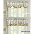 thumbnail image 1 of Spring Eucalyptus Sunflower Lavender Kitchen Curtains Balcony Adjustable Roman Blinds Small Short Curtain for Living Room, 1 of 6