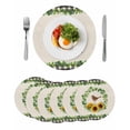 thumbnail image 1 of Spring Eucalyptus Sunflower Round 13 Inch Placemats Set of 6, Farmhouse Birds Rustic Burlap HeatResistant Non Slip Place Mats for Dining Table, Wipeable Braided Kitchen Table Mats for Housewarming, 1 of 9