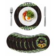thumbnail image 1 of Spring Eucalyptus Sunflower Round 13 Inch Placemats Set of 8, Farmhouse Birds Brown Wood HeatResistant Non Slip Place Mats for Dining Table, Wipeable Braided Kitchen Table Mats for Housewarming, 1 of 9