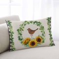 thumbnail image 1 of Spring Eucalyptus Sunflower Throw Pillow Covers, Farmhouse Birds Rustic Burlap Soft Breathable Pillow Cases with Invisible Zipper, Queen Size Pillowcases for Couch Bed Sofa Chair 20x30 Inches, 1 of 9