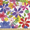 thumbnail image 1 of Spring Fabric by the Yard, Flourishing Blossoms Pattern Lilly Daisy Magnolia Summer Flourishes, Decorative Upholstery Fabric for Chairs & Home Accents, Multicolor by Ambesonne, 1 of 5