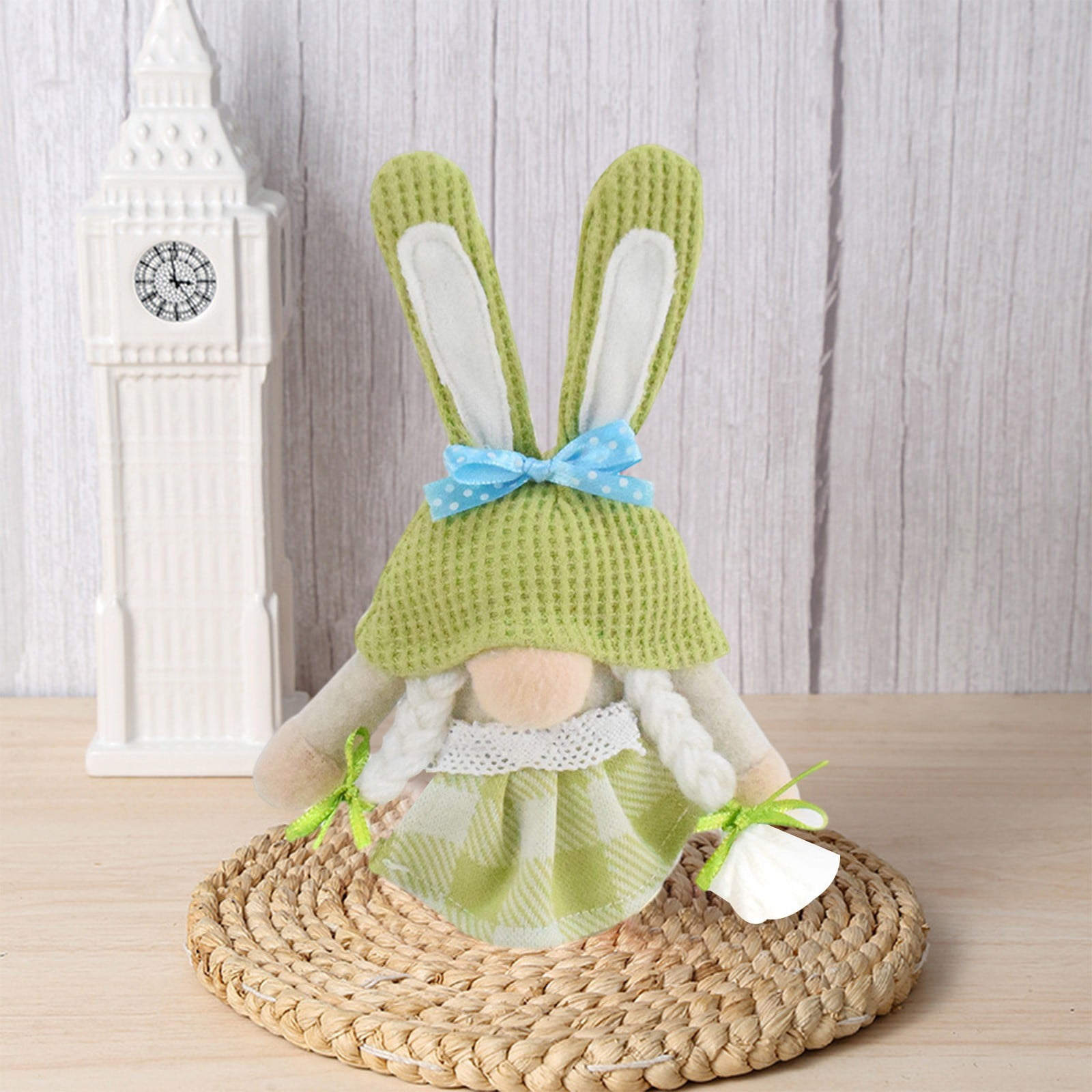 Spring Faceless Doll Easter Green Rudolf Doll Rabbit Ear Dwarf Goblin ...