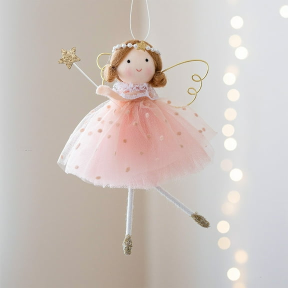 Spring Fairy Ornaments for Tree 5.5inch Pastel Easter Fairy Ornaments Tree Hanging Figurine for Gift Home Spring Birthday Easter Party Decor