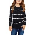 thumbnail image 1 of Spring Fall Kids Long Sleeved Striped Print O-Neck Children T-Shirt Tops, 1 of 2
