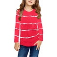 thumbnail image 1 of Spring Fall Kids Long Sleeved Striped Print O-Neck Children T-Shirt Tops, 1 of 2
