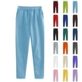 thumbnail image 1 of Spring Fall Sweatpants Women Straight Leg Drawstring Soft Lounge Pants Baggy Athletic Joggers White XXL, 1 of 5
