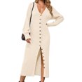 thumbnail image 1 of Spring Fall Women Long Sleeve Button Down Casual Long Knit Cardigan, 1 of 6