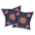 thumbnail image 1 of Spring Fantasy Red Flower Garden Embroidery Throw Pillow Cover Set of 2, 1 of 6