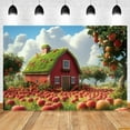 thumbnail image 1 of Spring Farm Orchard Photography Backdrop Fruit Tree Barn Wood Rustic Farm Baby Shower Kids Birthday Photo Background r, 1 of 5