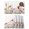 thumbnail image 1 of Spring Farmhouse Placemats Set of 2, Floral Nature Colorful Wildflower Botanical Non-Slip Place Mats Washable Table Mats for Kitchen Dining Table Decorations Indoor/Outdoor, 1 of 9