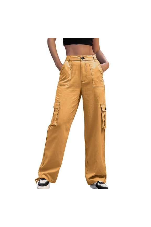 Spring Fashion Must Haves Trousers for Women High Waist Wide Leg Pants Solid Color Trousers Pants Wear Women Fall Clothes My Items