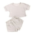 thumbnail image 1 of Spring Fashion Savings AXXD Boys Summer Short-sleeved Top Shorts Two-piece Set, 1 of 9