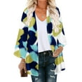 thumbnail image 1 of Spring Fashion Savings AXXD Womens Swim Cover Up Floral Print Puff Sleeve Kimono Cardigan Loose Chiffon Cover Up Tops, 1 of 5