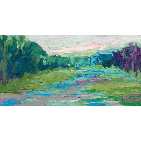 Spring Fed Creek by Jane Schmidt (36 x 18)