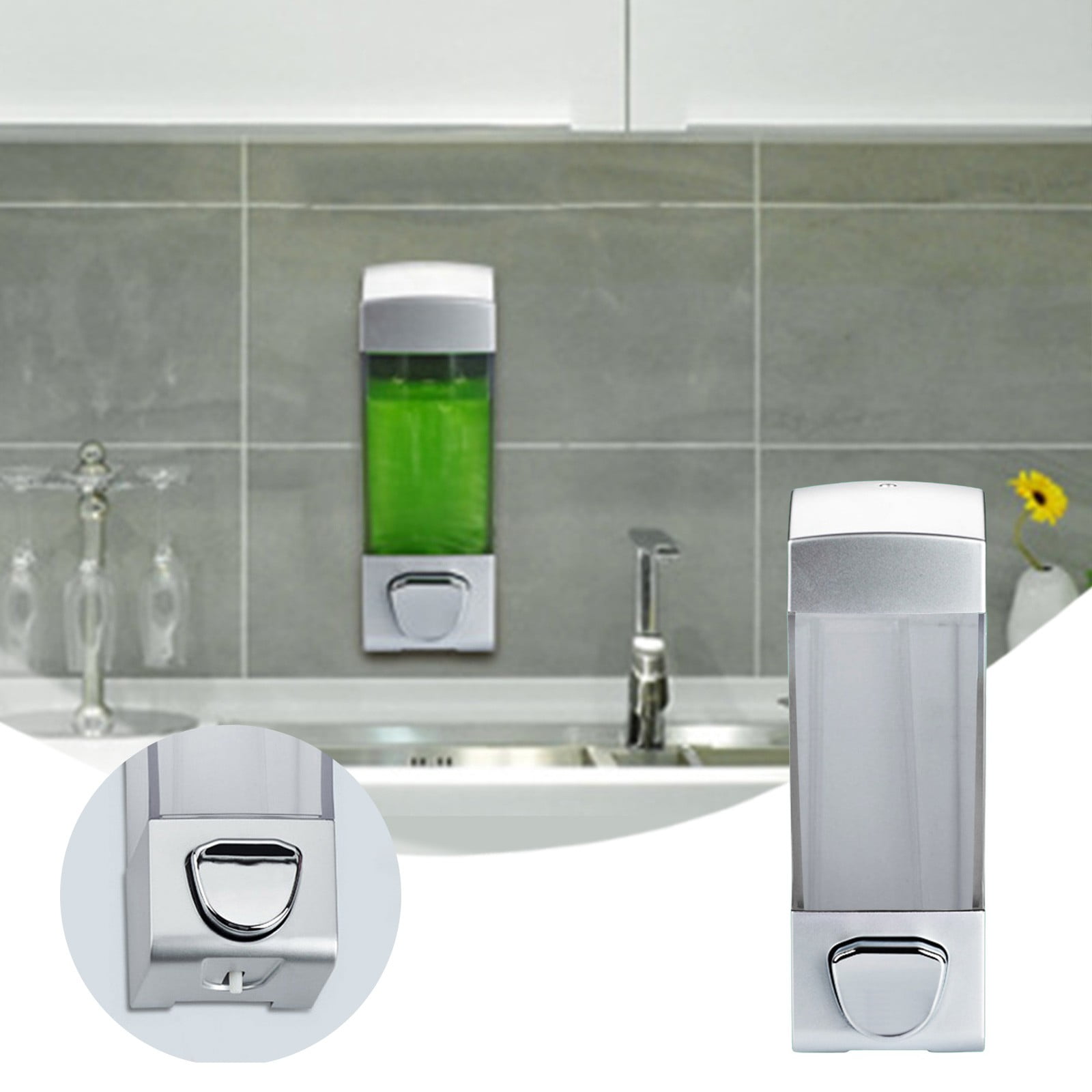 Spring Fed Double Headed Soap Dispenser Shower Gel Box Shampoo Box