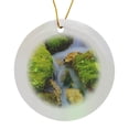 thumbnail image 1 of 3drose, Spring Fed Mountain Stream, Circle Porcelain Ornament, 1 of 7