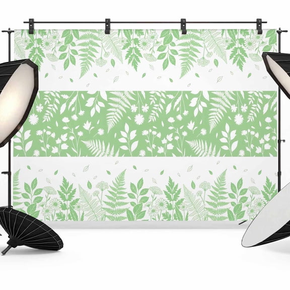 Spring Ferns Photography Backdrop 8x6FT, Country Green Floral Leaf Fern Photo Backdrops, Background for Photography Studio Photo Studio Background, Back Drop for Photoshoot