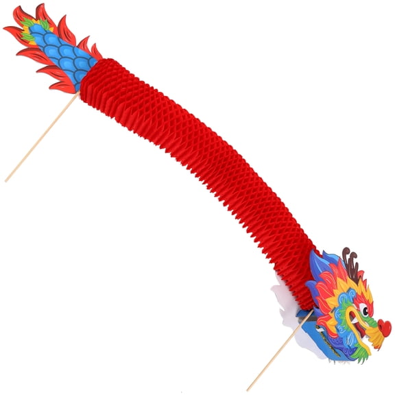 Raindrops Durable Paper Dragon Prop for Decor 3D Design Celebrate Lunar New Year