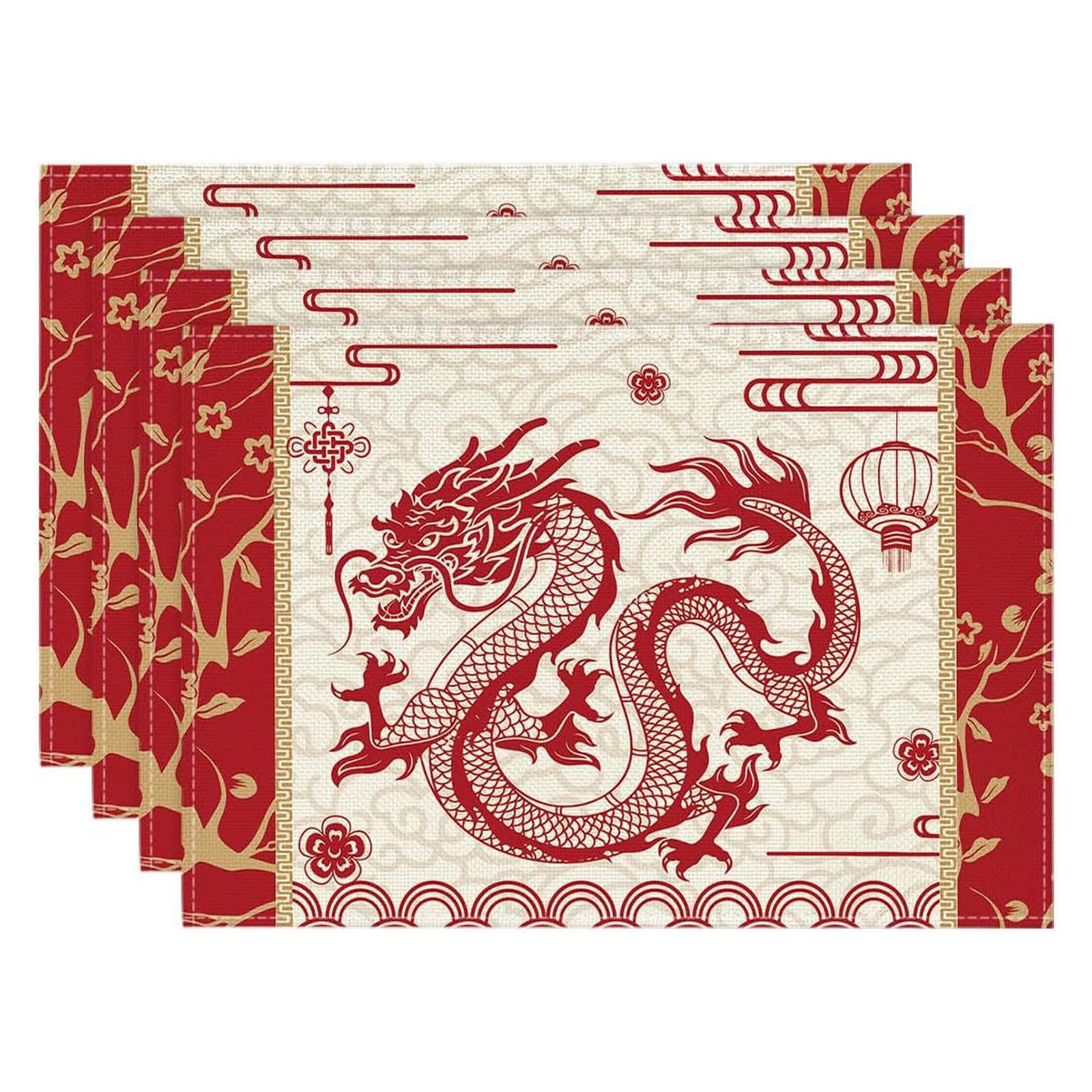 Spring Festival Dragon Placemat Dragon Year Chinese Dragon Placemat New