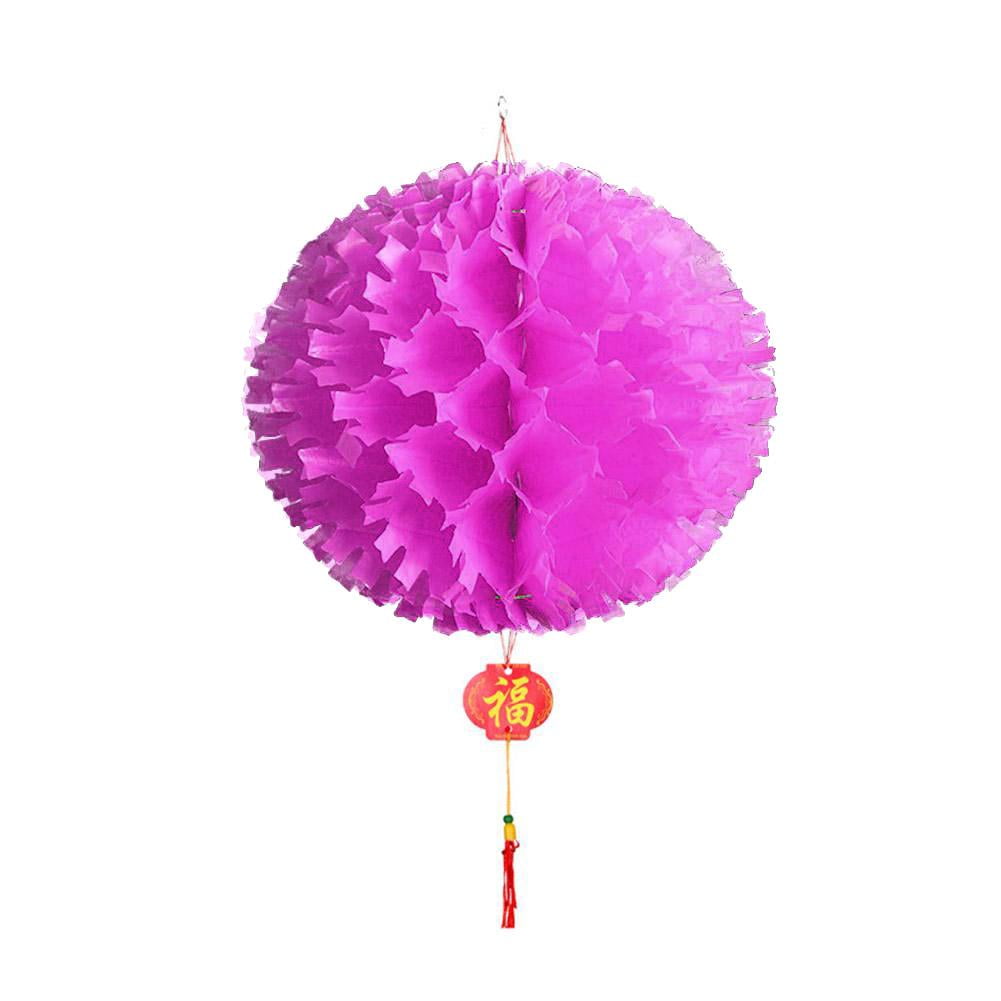 Spring Festival decorated with colorful prickly ball lanterns paper ...