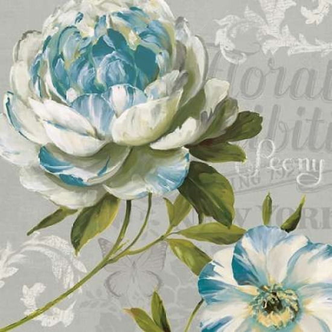 Spring Flair III Gray and Yellow Canvas Art - Lisa Audit (24 x 24)