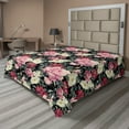 thumbnail image 1 of Ambesonne Spring Flat Bedding Sheet Soft Top Sheet, Roses Leaves Vintage Plot, Full, Dried Rose and Jade Green, 1 of 1