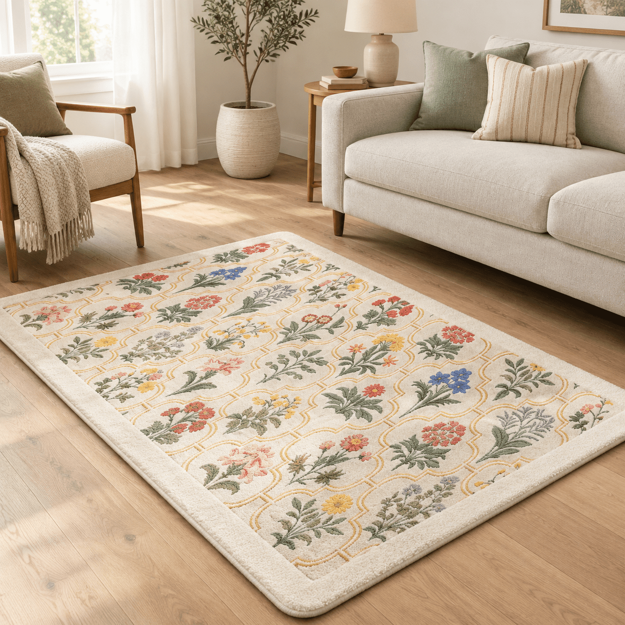 Spring Flower Simpl Spring Flbathroom Rug 2' X 4' Flowers Mat - Walmart.com