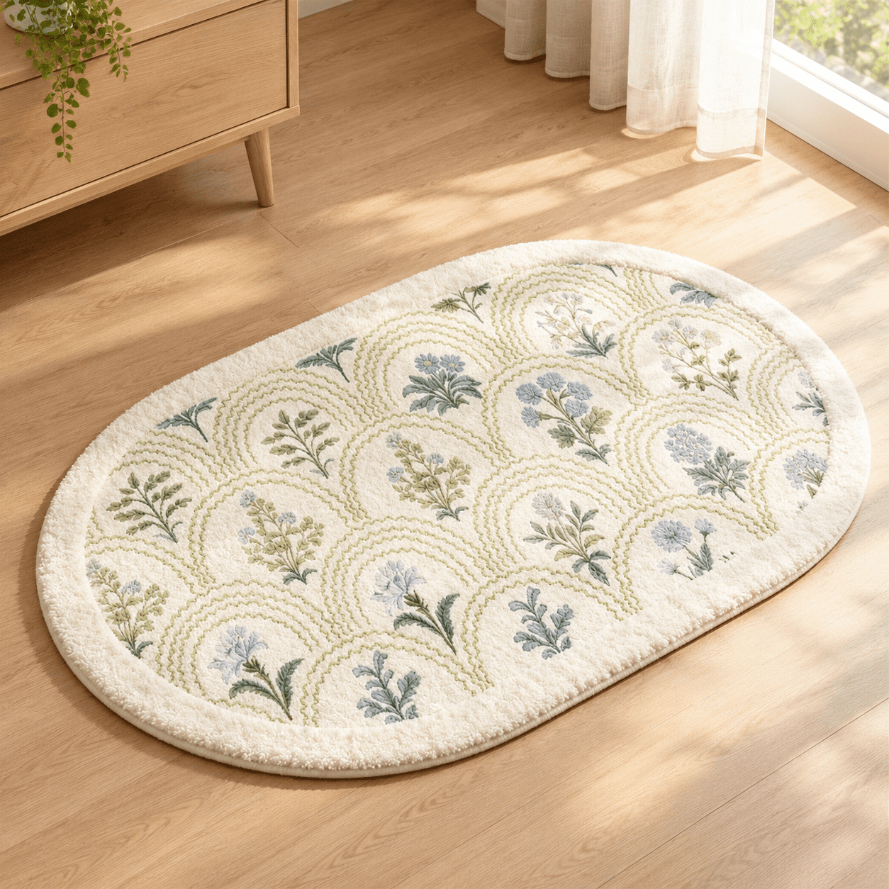 Spring Flower Simpl Spring Flbathroom Rug 2' X 4' Flowers Mat - Walmart.com