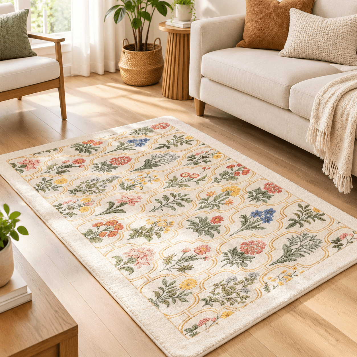 Spring Flower Simpl Spring Flbathroom Rug 2' X 4' Flowers Mat - Walmart.com