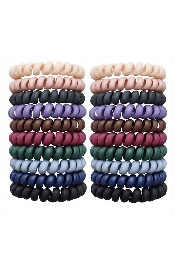 Spring Flexible Wristband,Mix Color Plastic Wrist Coil,Elastic Stretchable Helical Coil,Key Chains Key Holder Key Ring,for Gym Pool ID Badge and Outdoor Sports 20 Pack