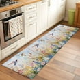 thumbnail image 1 of Spring Floral 2x6 Kitchen Runner Rug, Pastoral Rustic Hummingbird Botanical Non-Skid Rubber Backing Large Rectangle Rugs - Living Room Bedroom Home Office, Indoor Floor Mat Carpets Washable Rug, 1 of 9