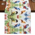 thumbnail image 1 of Spring Floral 90 Inch Table Runner, Pastoral Butterfly Birds Elegant Farmhouse Dresser Scarf Cotton & Linen Tablerunner for Dining/Kitchen Island/Holiday Party Décor 13" x 90", 1 of 9
