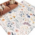 thumbnail image 1 of Spring Floral Area&nbsp;Rug 5x8ft Watercolor Flower Romantic Butterflies Farmhouse Rustic Non-Slip&nbsp;Washable Square&nbsp;Rugs Soft Felt Indoor Floor Mat for Bedroom Kitchen Living Room Bathroom, 1 of 9