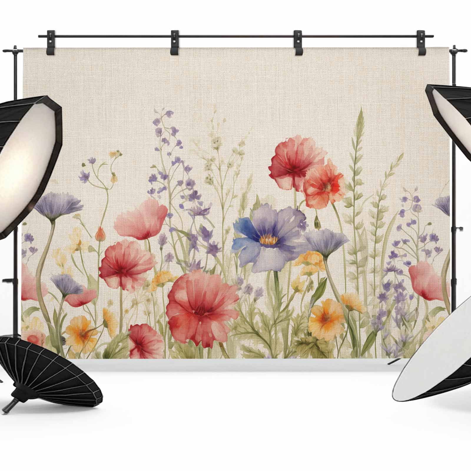 Spring Floral Backdrop for Photography,Fabric Photo Background Backdrop ...