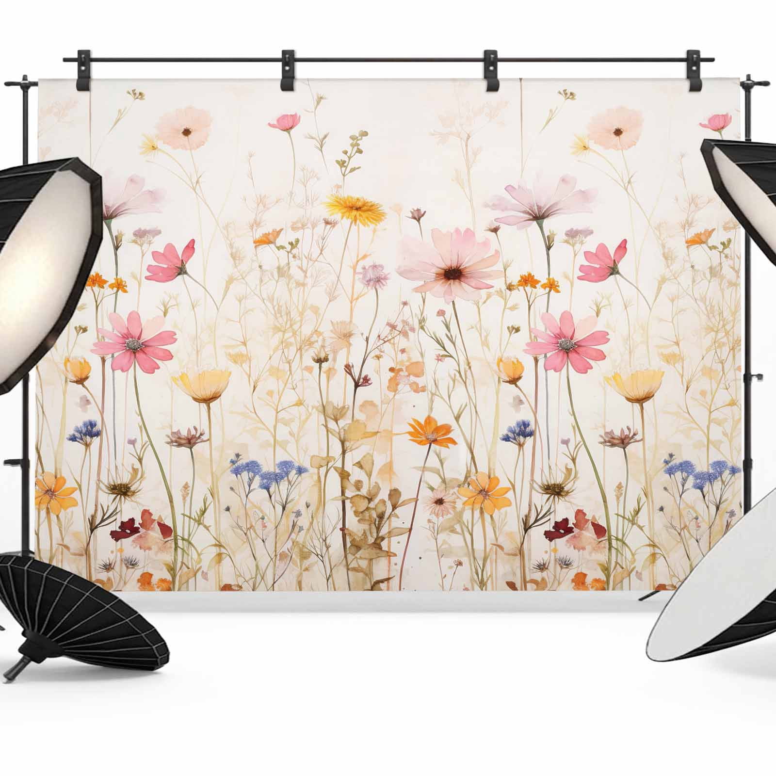 Spring Floral Backdrop for Photography,Fabric Photo Background Backdrop ...