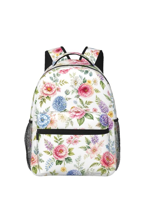 Spring Floral Backpack Lightweight Travel Bag for Men and Women