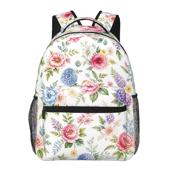 Spring Floral Backpack Lightweight Travel Bag for Men and Women