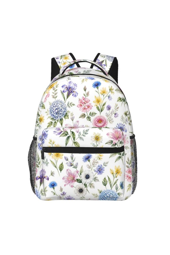 Spring Floral Backpack Lightweight Travel Bag for Men and Women