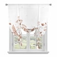 thumbnail image 1 of Spring Floral Balloon Curtains for Bedroom/Front Door/Bathroom, Watercolor Elegant Pastoral Flowers Tie Up Curtains 63 Inch Length Light Filtering Kitchen Curtains Shades for Windows 46"x63", 1 of 8