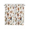 thumbnail image 1 of Spring Floral Bathroom Window Curtain, Summer Botanical Flowers Vintage Birds Light Filtering Coffee Kitchen Curtains, Bedroom Living Room Curtains 2 Panel 84"x63", 1 of 6