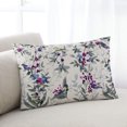 thumbnail image 1 of Spring Floral and Bird Throw Pillow Cover, Herbs Flowers Botanical Rectangle Decorative Pillow Case Protector Soft Cushion Cover Lumbar Pillowcase for Couch Sofa Bedroom Car Chair Decor 16x24 Inch, 1 of 8